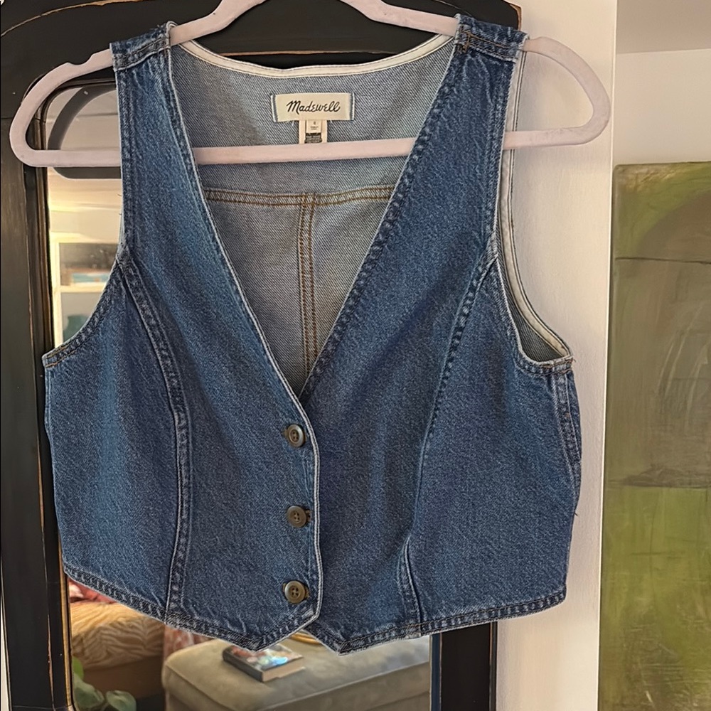Madewell Classic Denim Button-Up Vest